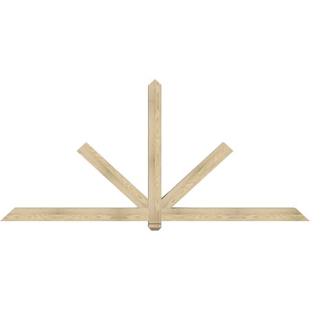Ekena Millwork Kennewick Rough Sawn Timber Gable Bracket, Douglas Fir, 96"W x 44"H x 4"D x 4"F, 11/12 Pitch GBW096X44X0404KEN00RDF